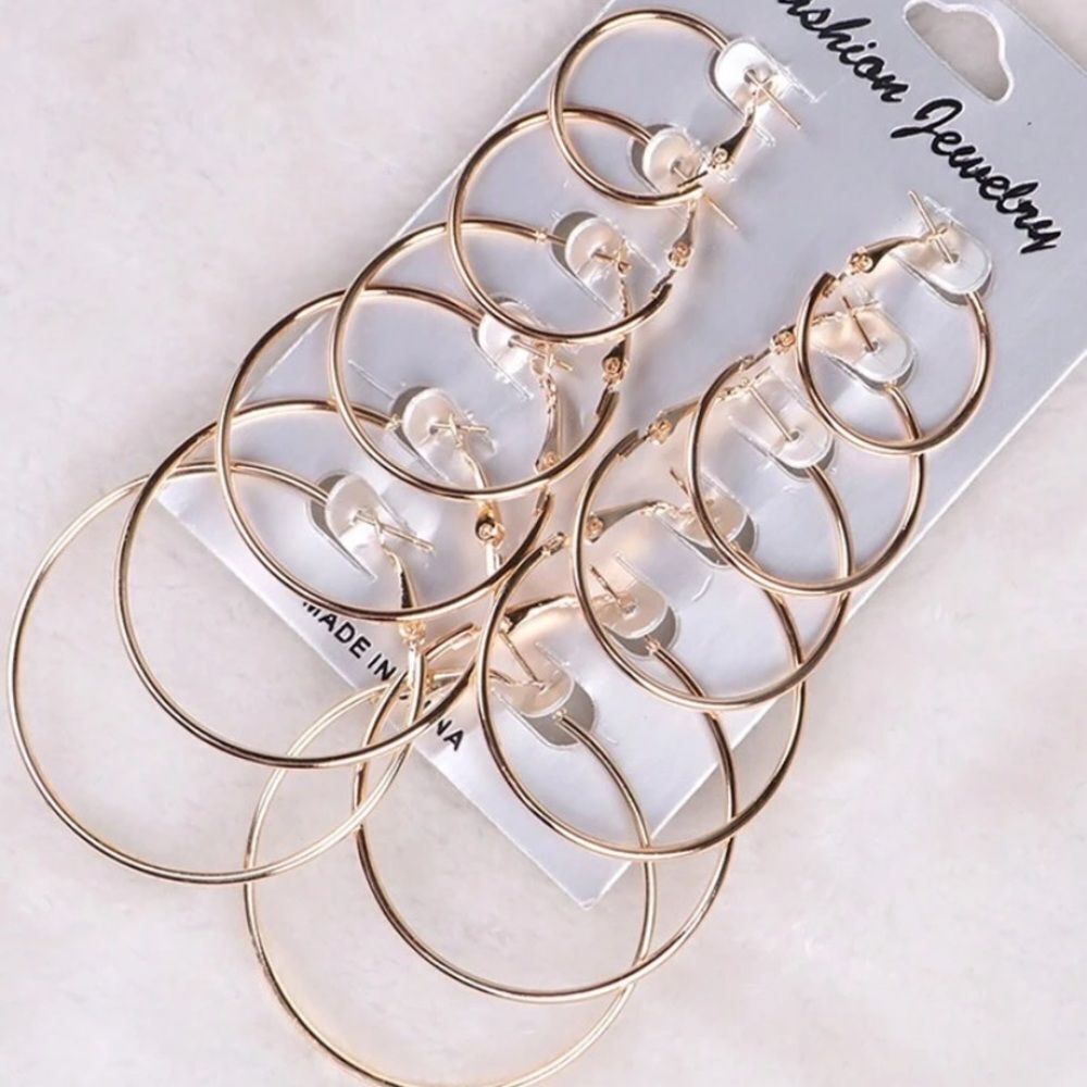 3for$20 12pcs/set Hoop Earrings